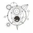 Chakra Planets Galaxy tattoo design idea