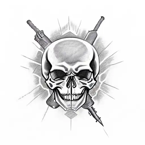 A skull with crossed welding torches and the phrase 'Death Before Dishonor' tattoo design idea