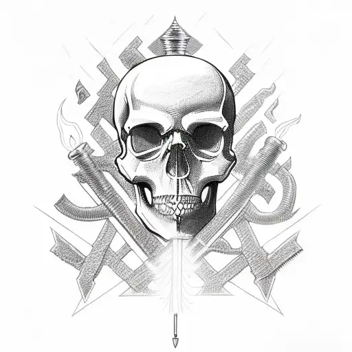 A skull with crossed welding torches and the phrase 'Death Before Dishonor' tattoo design idea