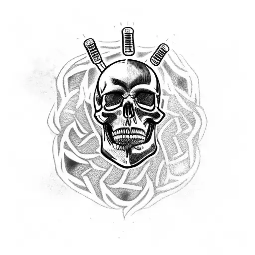 A skull with crossed welding torches and the phrase 'Death Before Dishonor' tattoo design idea