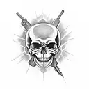 A skull with crossed welding torches and the phrase 'Death Before Dishonor' tattoo design idea