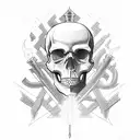 A skull with crossed welding torches and the phrase 'Death Before Dishonor' tattoo design idea