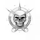 A skull with crossed welding torches and the phrase 'Death Before Dishonor' tattoo design idea