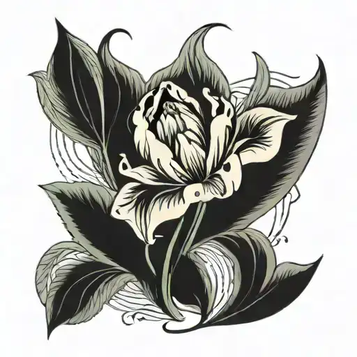 tulip that says granny tattoo design idea