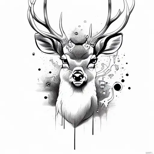NJValente Art - Angry Deer Vector Illustration