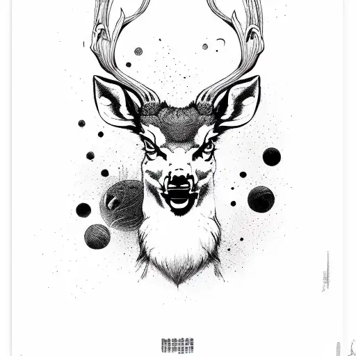 Deer Head Tattoo Vector Images (over 2,500)