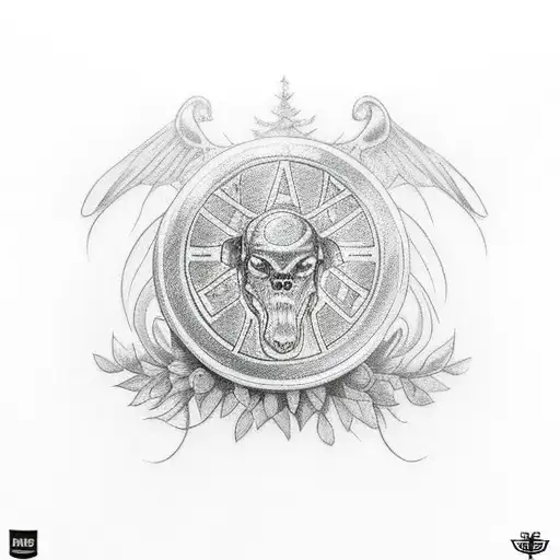 Saab 9-3 sedan tattoo design idea