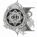 submissive slave symbol tattoo design idea