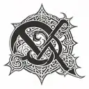 submissive slave symbol tattoo design idea