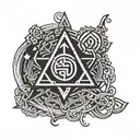 submissive slave symbol tattoo design idea