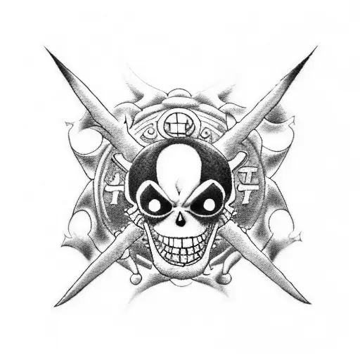 Diseña tu propio tatuaje de las frutas del diablo de One Piece. Piensa en cuál fruta del diablo te gustaría tener y cómo tattoo design idea