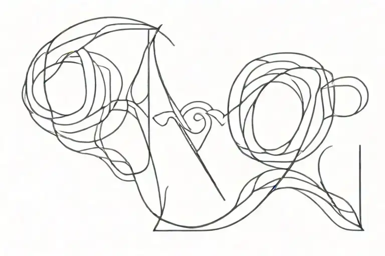 letters S D D M tattoo design idea