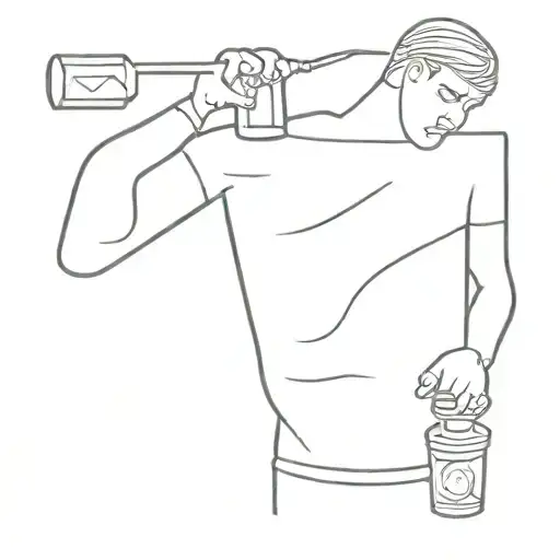 bartender shaker tattoo design idea