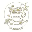 Chamomile, coffee cherry,shaker, karma TEXT with icon font tattoo design idea