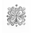 five leaf clover tattoo design idea