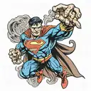 evil superman tattoo design idea