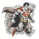 evil superman tattoo design idea