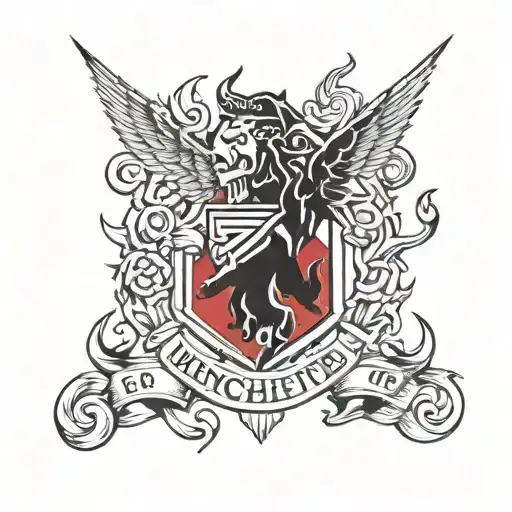 Manchester united devil tattoo design idea