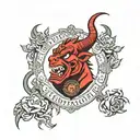 Manchester united devil tattoo design idea