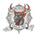 Manchester united devil tattoo design idea