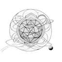 solar system tattoo design idea