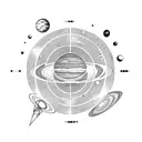 solar system tattoo design idea