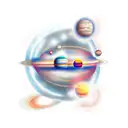 solar system tattoo design idea