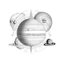 solar system tattoo design idea