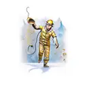 gold mining tattoo design idea