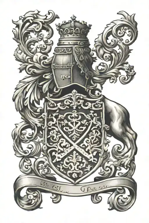 family crest tattoo design idea