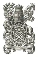 family crest tattoo design idea
