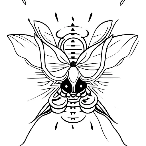 Moth devil horns  tattoo design idea