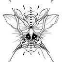 Moth devil horns  tattoo design idea