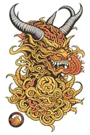 Devils eyes staring tattoo design idea