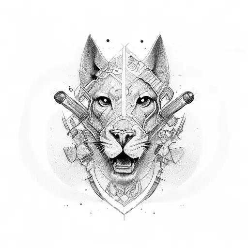 lines with heart and scolioendra tattoo design idea