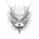 lines with heart and scolioendra tattoo design idea