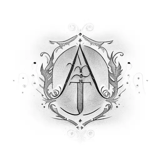 A magical quill writing the names of the client's grandkids in a scroll tattoo design idea