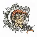 nerd tattoo design idea