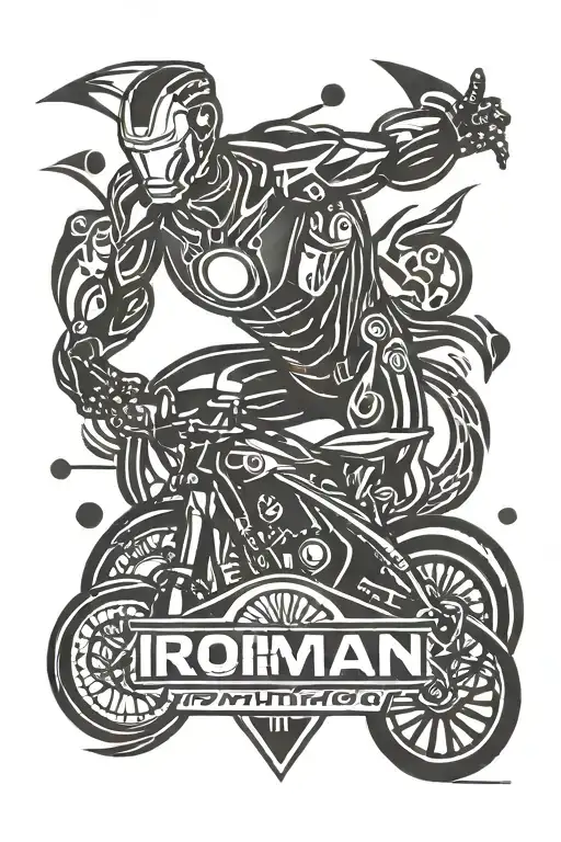 Ironman triathlon logo tattoo design idea