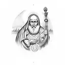 St Christopher tattoo design idea