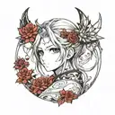 Collarbone tattoo design idea