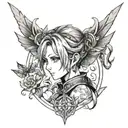 Collarbone tattoo design idea