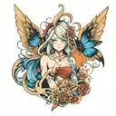 Collarbone tattoo design idea