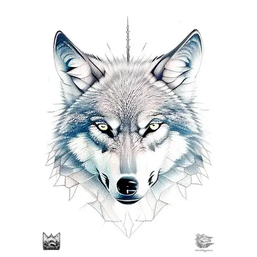 wolf and dragon tattoo design idea