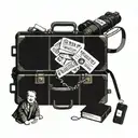 A vintage suitcase overflowing with souvenirs from your travels, with your marriage date and baptism day written on luggage tags tattoo design idea