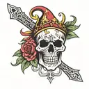 create a sleve tattoo which contains willie g skull logo witch are attached, and with also cotains western stryle dragon tattoo design idea