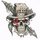 create a sleve tattoo which contains willie g skull logo witch are attached, and with also cotains western stryle dragon tattoo design idea