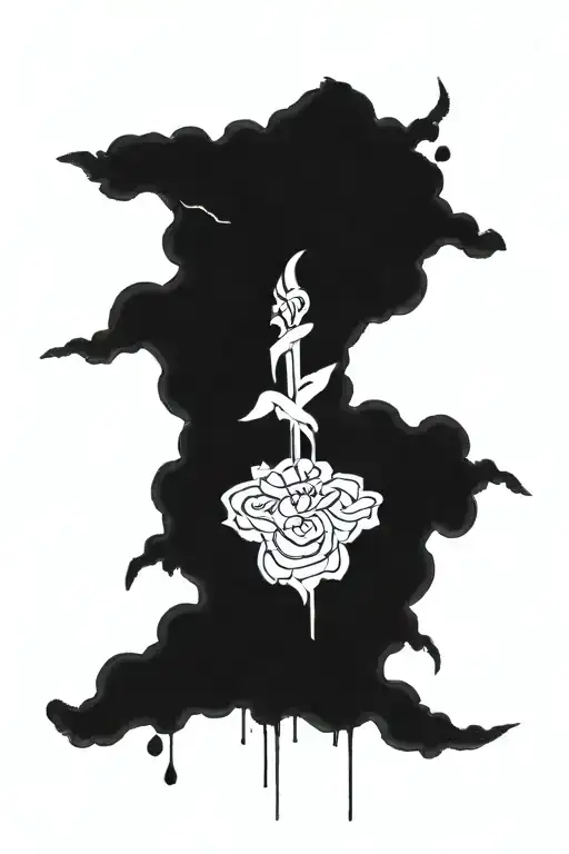 "A tattoo design with the phrase 'All is mercy, nothing is truly mine. The style is elegant, minimalist, and meaningful, tattoo design idea