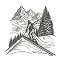 ski slope tattoo design idea