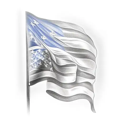 american flag that says "We the people" and 1776 in a calligraphy font forearm  tattoo design idea
